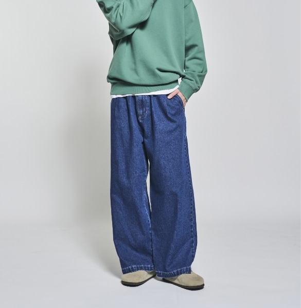デニムワイドスラックス