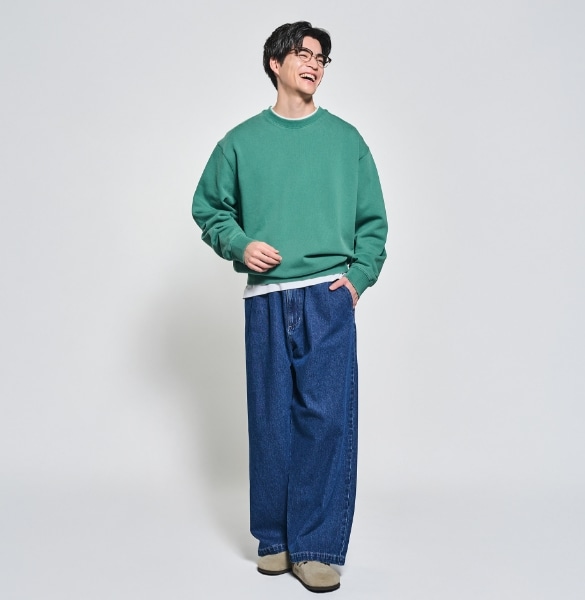 デニムワイドスラックス