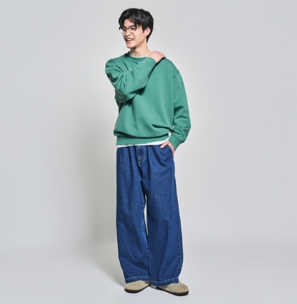 デニムワイドスラックス