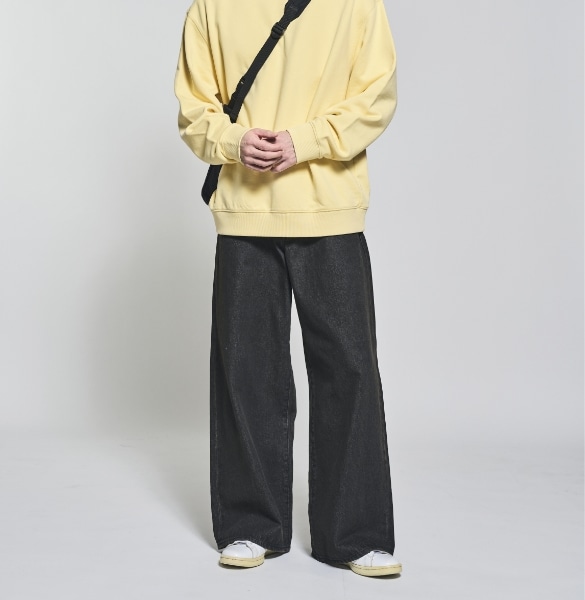 デニムワイドフレアパンツ