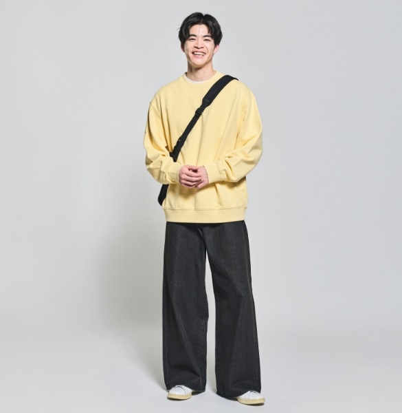 デニムワイドフレアパンツ