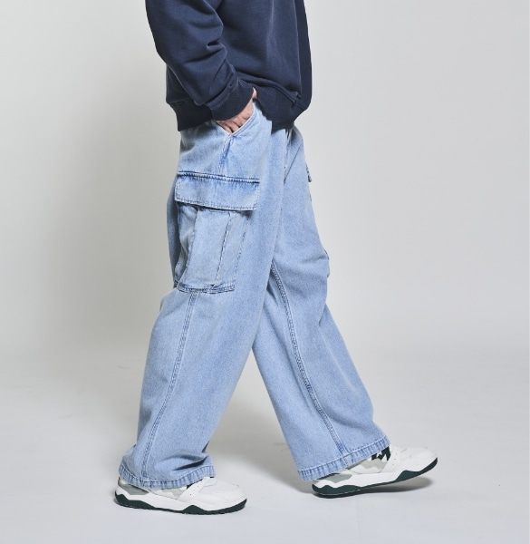 デニムカーゴパンツ