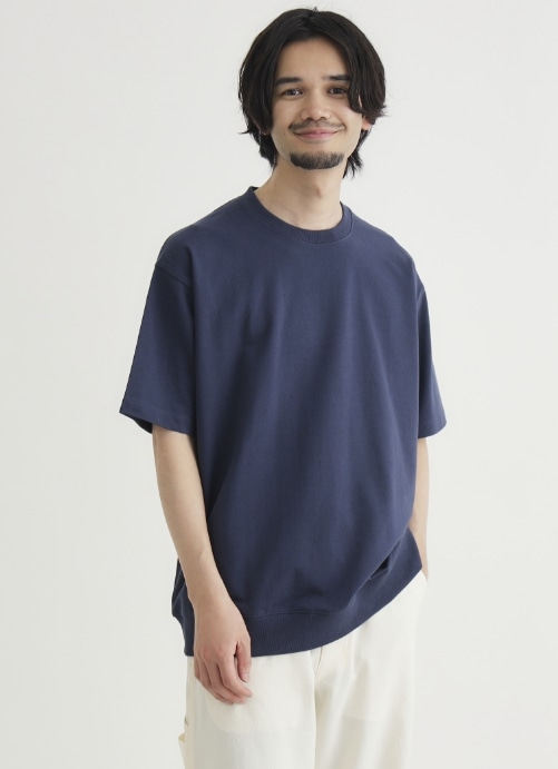 裾リブショートスリーブTシャツ