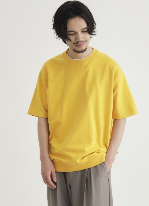 裾リブショートスリーブTシャツ