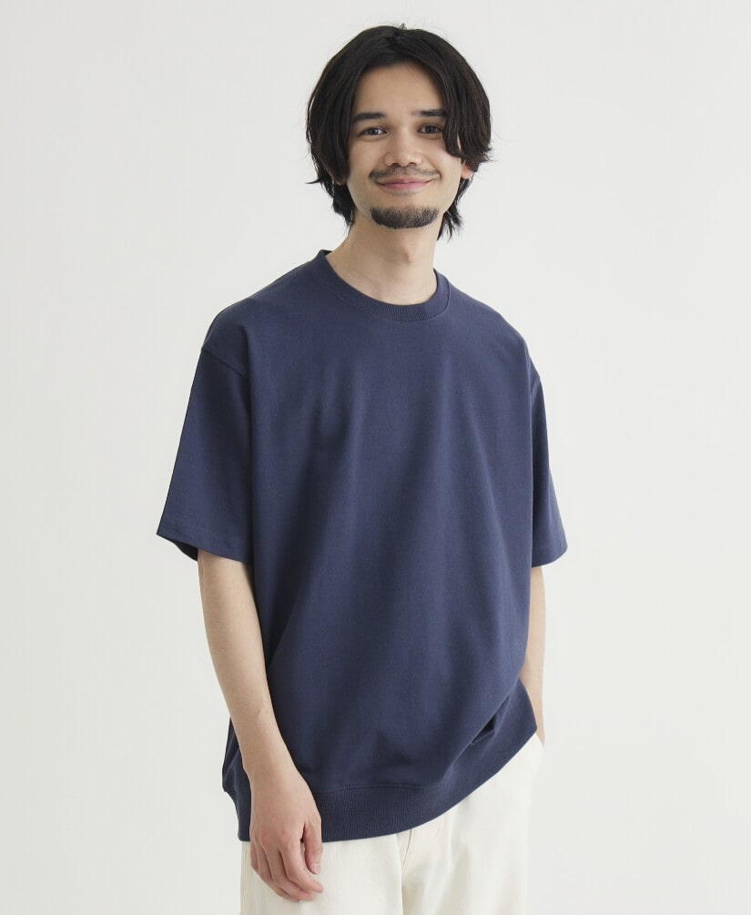 裾リブショートスリーブTシャツ