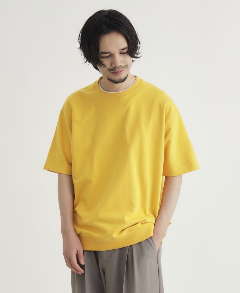 裾リブショートスリーブTシャツ