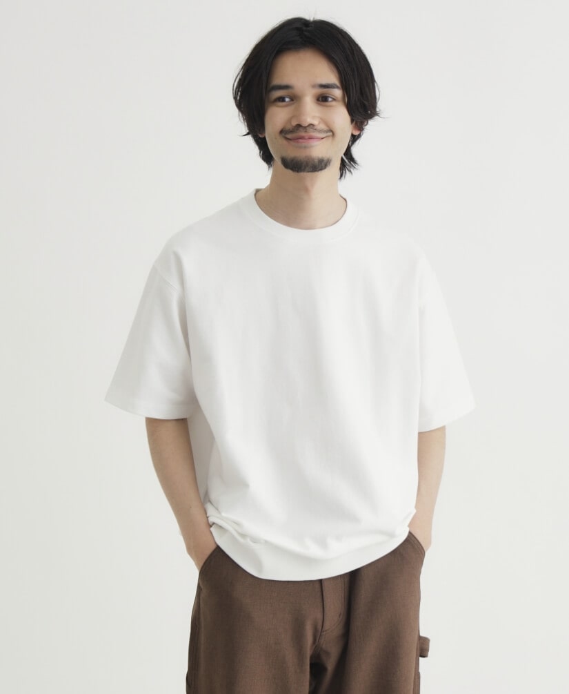 裾リブショートスリーブTシャツ