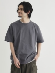 裾リブショートスリーブTシャツ