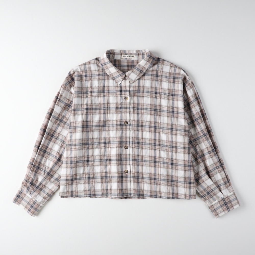 チェックショートシャツ