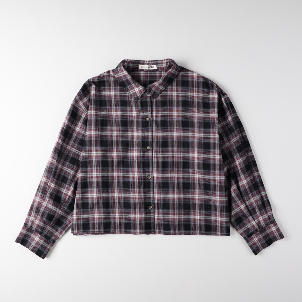 チェックショートシャツ