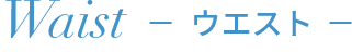 Waist ウエスト