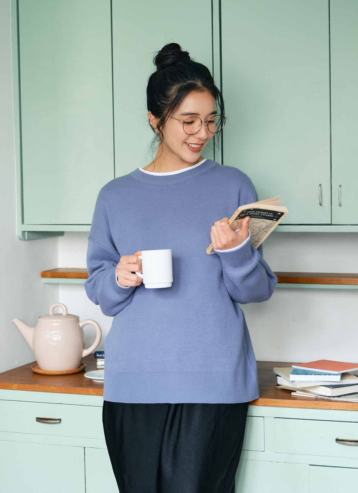 「やわラク」スウェットライクセーター