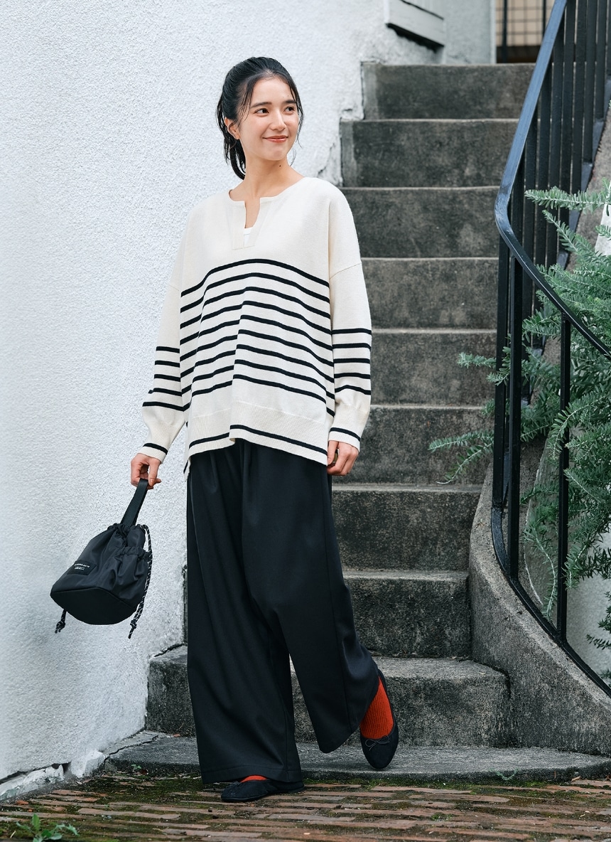 「やわラク」スキッパーセーター