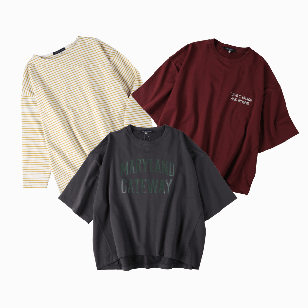 カラーラインナップや風合いで秋気分を。