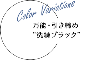 Color Variations 万能・引き締め “洗練ブラック”