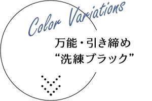 Color Variations 万能・引き締め “洗練ブラック”